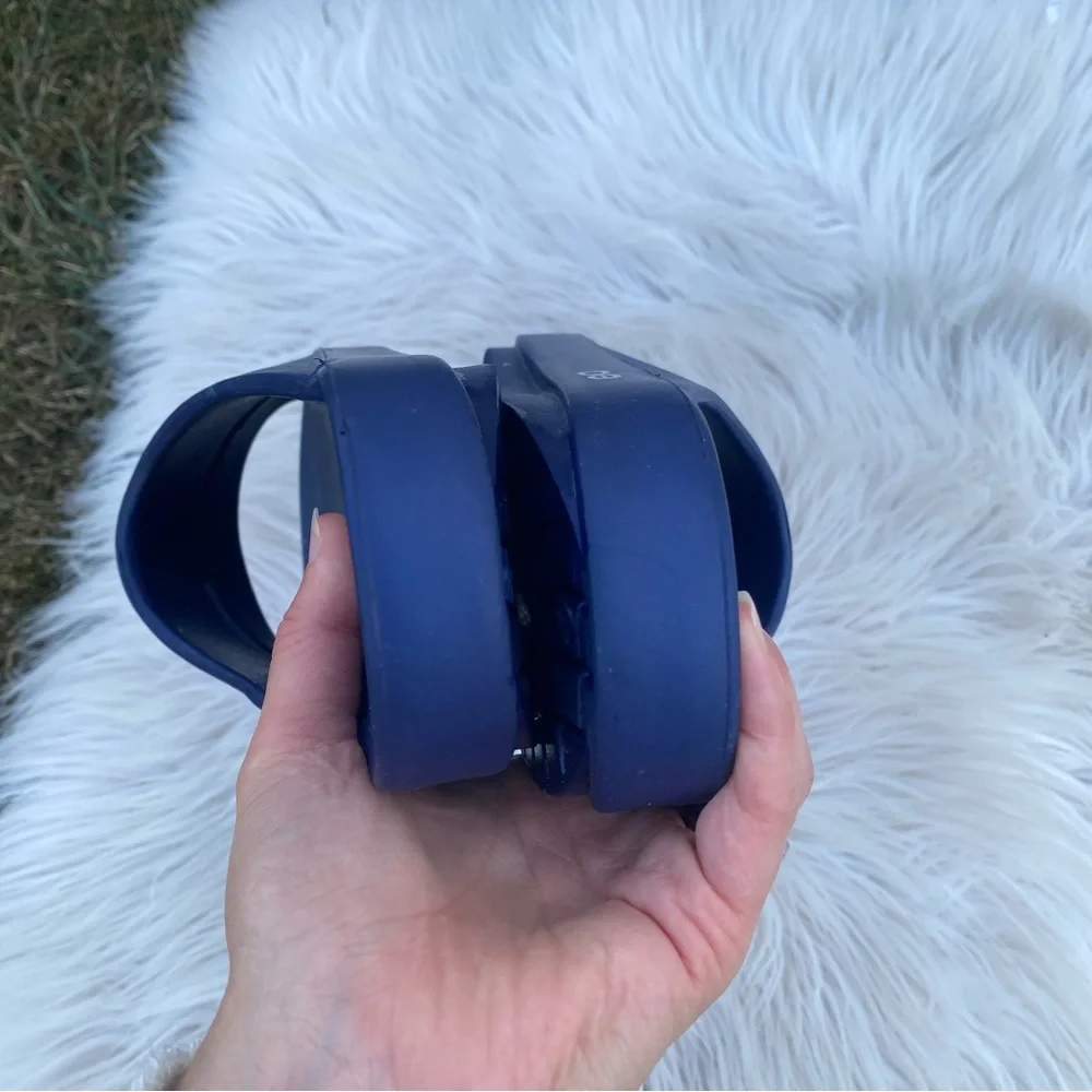 Oofos Navy Slide Sandals womens 9 - Picture 5 of 9